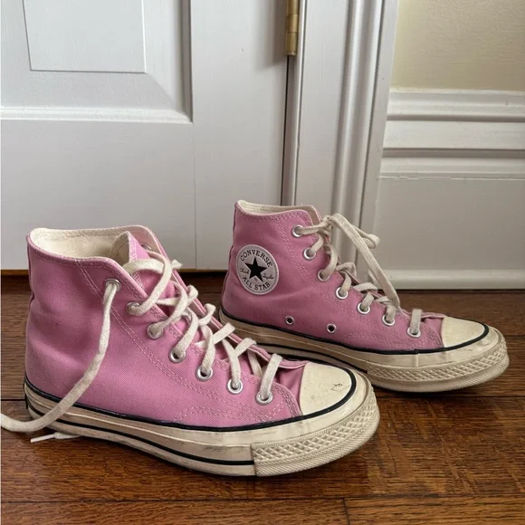 Flamingo Pink High Top Converse Pink Platform Converse Hot Pink
